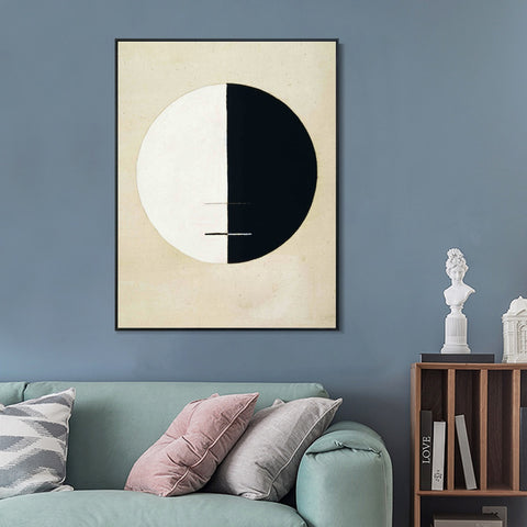 INVIN ART Framed Canvas Buddha's Standpoint Earthly Life by Hilma Af Klint Wall Art Living Room Home Office Decorations
