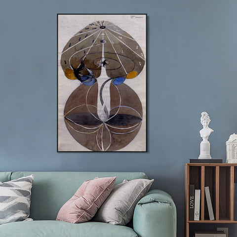 INVIN ART Framed Canvas No date Untitled 02 by Hilma Af Klint Wall Art Living Room Home Office Decorations