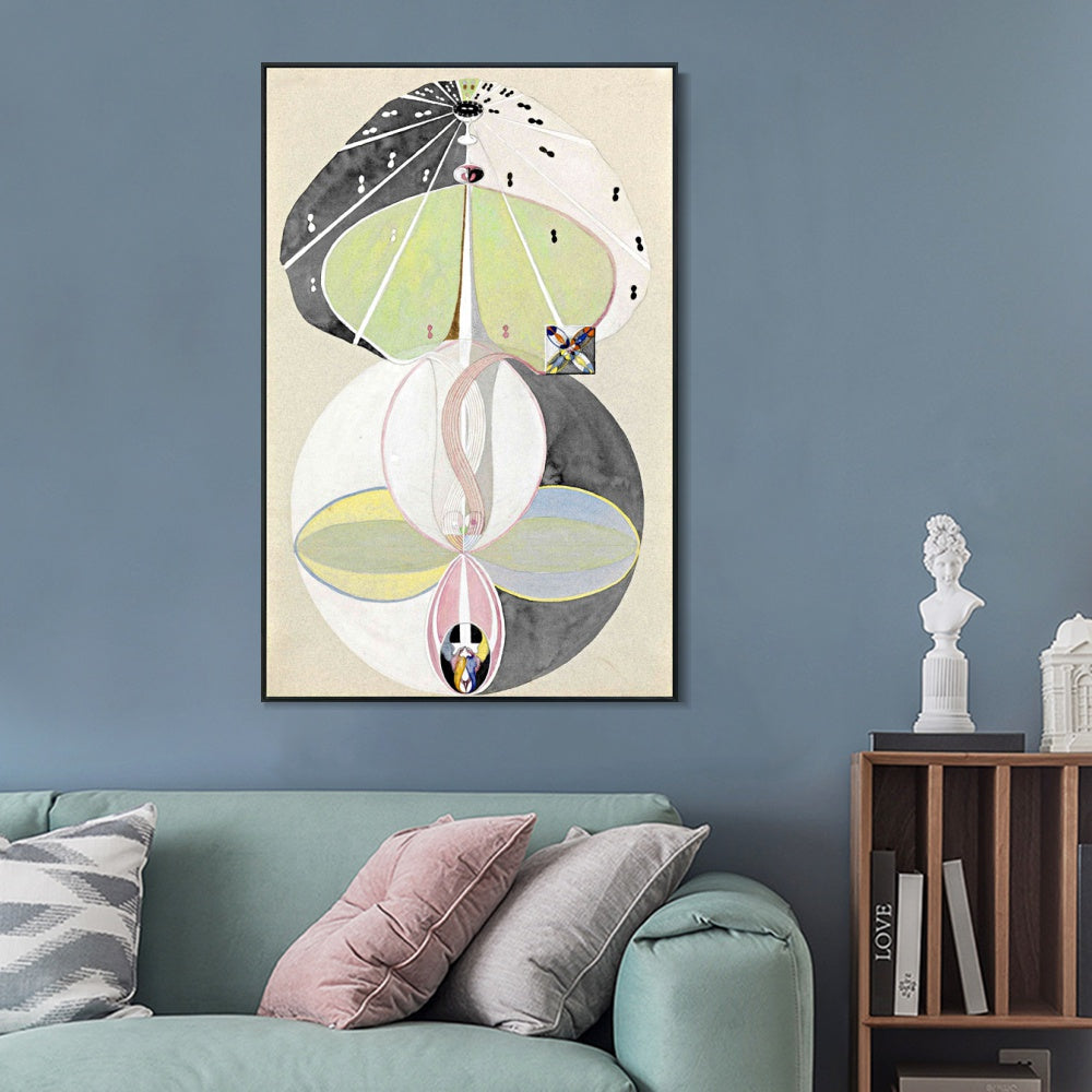 INVIN ART Framed Canvas Tree of Knowledge Series w no.5,1913 by Hilma Af Klint Wall Art Living Room Home Office Decorations