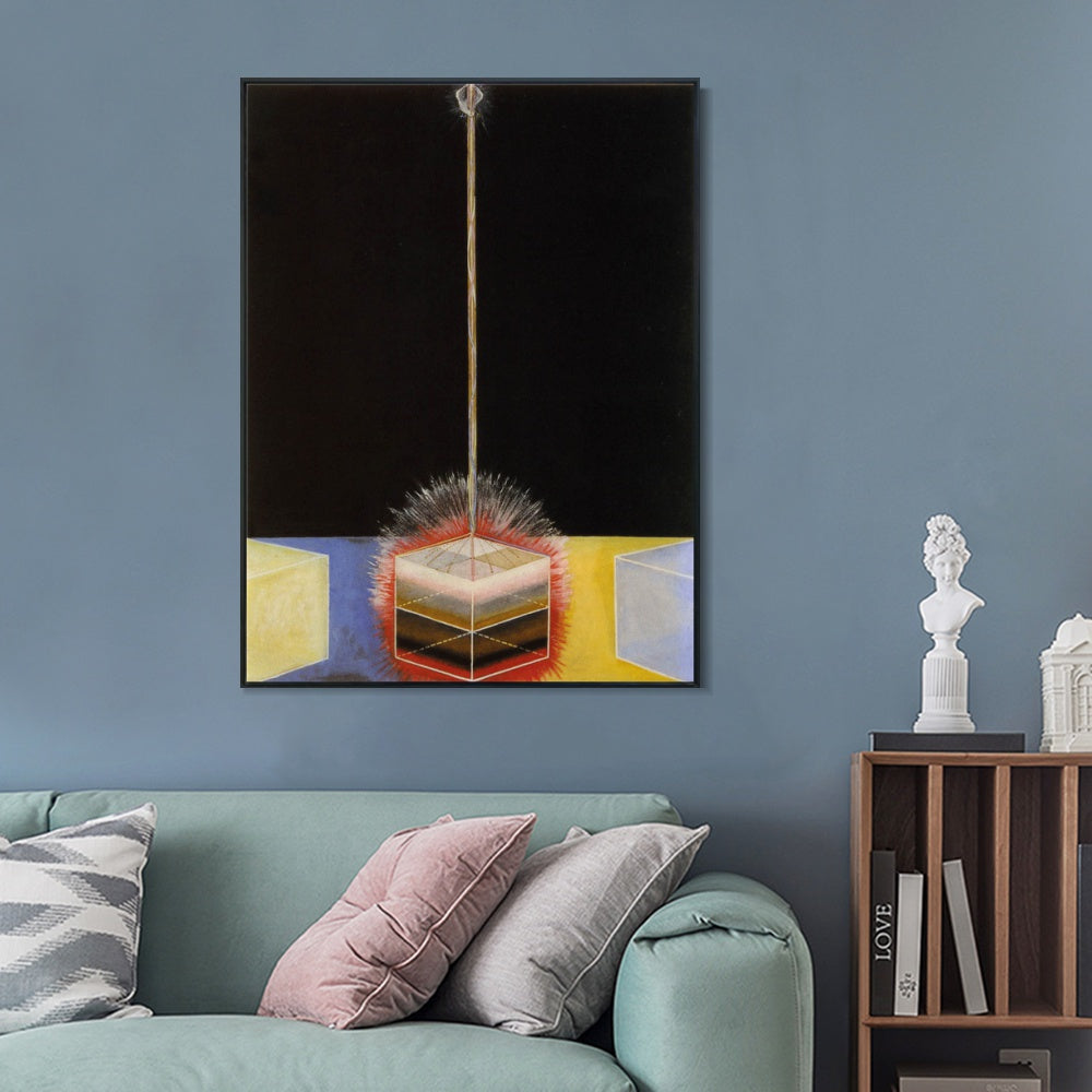 INVIN ART Framed Canvas Group-ix No.3 the Dove, 1915 by Hilma Af Klint Wall Art Living Room Home Office Decorations