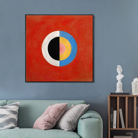 INVIN ART Framed Canvas Group Ix Suw No 17 The Swan No.17 1915 by Hilma Af Klint Wall Art Living Room Home Office Decorations