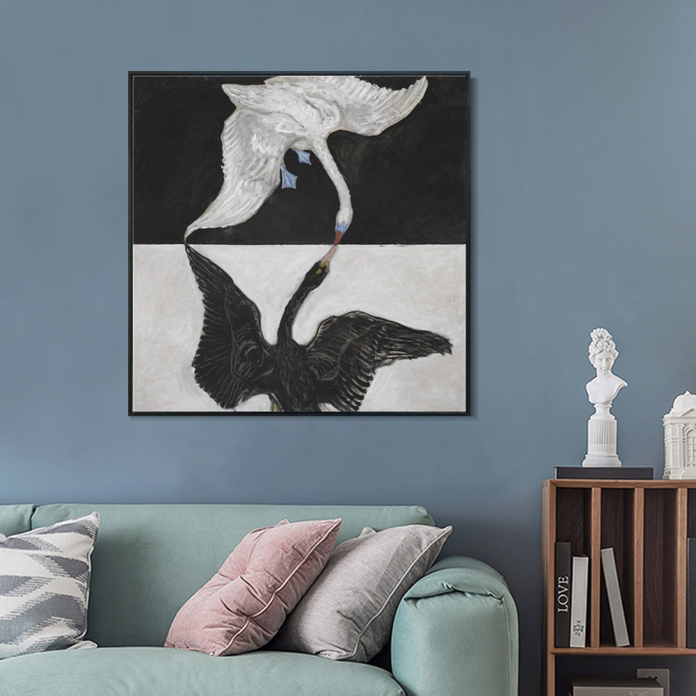 INVIN ART Framed Canvas Group ix Suw the Swan No.1,1915 by Hilma Af Klint Wall Art
