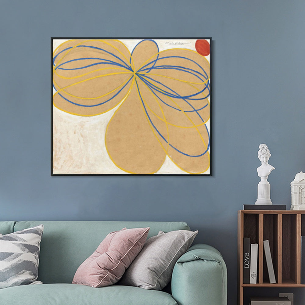 INVIN ART Framed Canvas the seven-pointed star no.1,1908 by Hilma Af Klint Wall Art Living Room Home Office Decorations