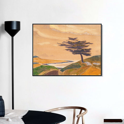 INVIN ART Framed Canvas Giclee Print Coast Ledenets 1919 by Nicholas Roerich Wall Art Living Room Home Office Decorations