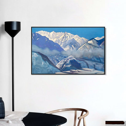 INVIN ART Framed Canvas Giclee Print Devita 1932 by Nicholas Roerich Wall Art Living Room Home Office Decorations