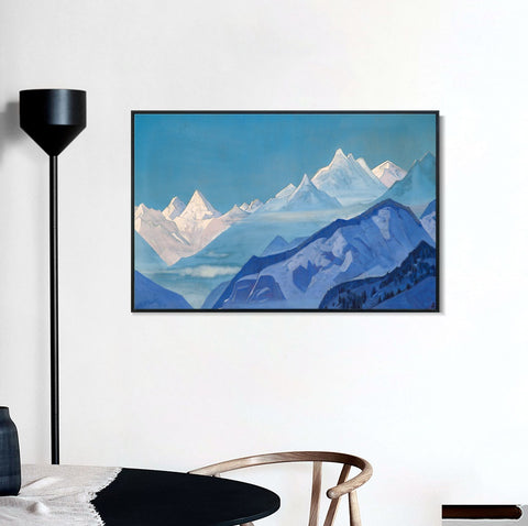 INVIN ART Framed Canvas Giclee Print Guru Guri Dhar, 1931 by Nicholas Roerich Wall Art Living Room Home Office Decorations