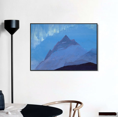 INVIN ART Framed Canvas Giclee Print Himalayas Rain, 1933 by Nicholas Roerich Wall Art Living Room Home Office Decorations