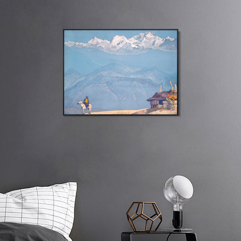 INVIN ART Framed Canvas Giclee Print Remember, 1924 by Nicholas Roerich Wall Art Living Room Home Office Decorations