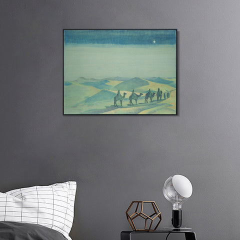 INVIN ART Framed Canvas Giclee Print Star of Mother of the World, 1924 by Nicholas Roerich Wall Art Living Room Home Office Decorations
