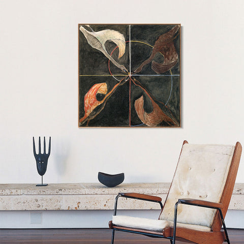 INVIN ART Framed Canvas Giclee Print Series#05 by Hilma Af Klint Wall Art Living Room Home Office Decorations