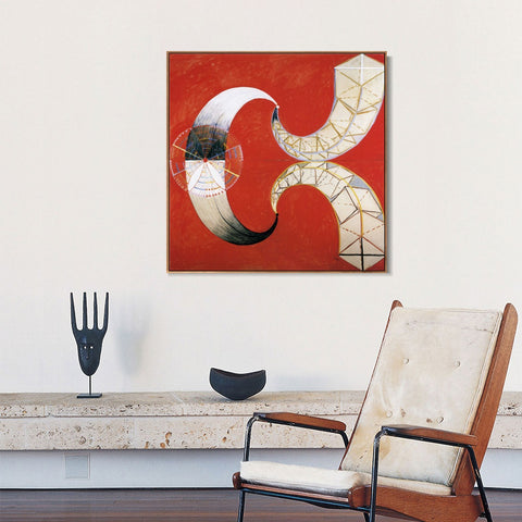 INVIN ART Framed Canvas Giclee Print Svanen Nr. 9, 1914 by Hilma Af Klint Wall Art Living Room Home Office Decorations