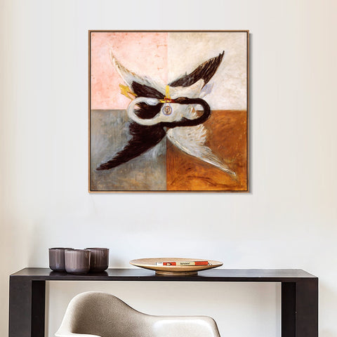 INVIN ART Framed Canvas Giclee Print Svanen 1914 Old Master by Hilma Af Klint Wall Art Living Room Home Office Decorations