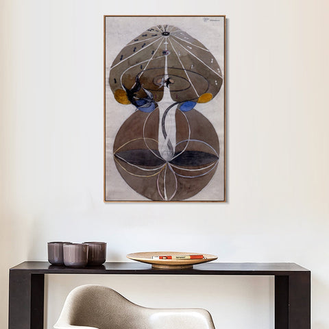 INVIN ART Framed Canvas No date Untitled 02 by Hilma Af Klint Wall Art Living Room Home Office Decorations