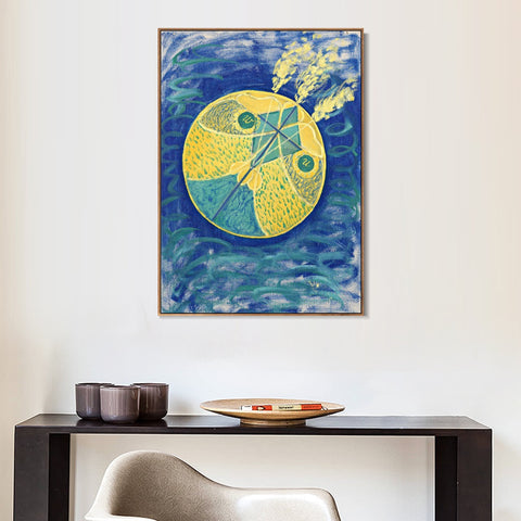 INVIN ART Framed Canvas Group i No.7 Primordial Chaos, 1907 by Hilma Af Klint Wall Art Living Room Home Office Decorations