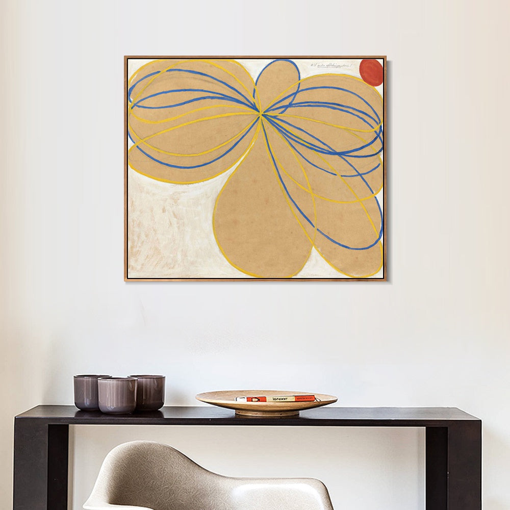 INVIN ART Framed Canvas the seven-pointed star no.1,1908 by Hilma Af Klint Wall Art Living Room Home Office Decorations