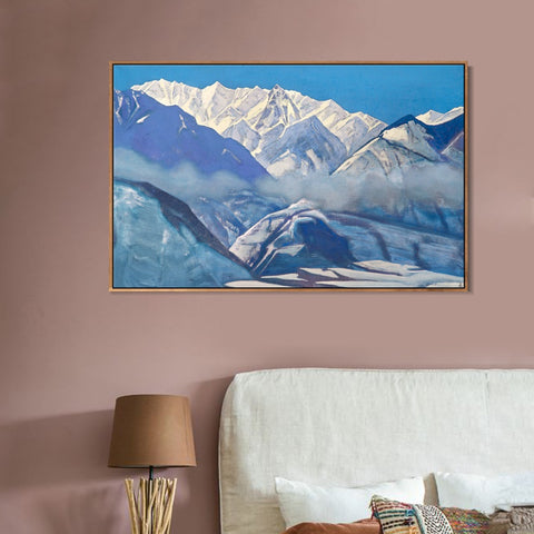 INVIN ART Framed Canvas Giclee Print Devita 1932 by Nicholas Roerich Wall Art Living Room Home Office Decorations