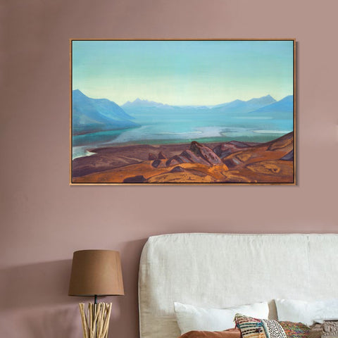 INVIN ART Framed Canvas Giclee Print Dogra yumtso 1932 by Nicholas Roerich Wall Art Living Room Home Office Decorations