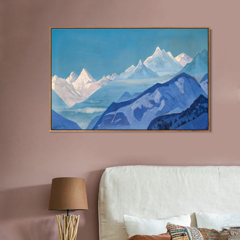 INVIN ART Framed Canvas Giclee Print Guru Guri Dhar, 1931 by Nicholas Roerich Wall Art Living Room Home Office Decorations