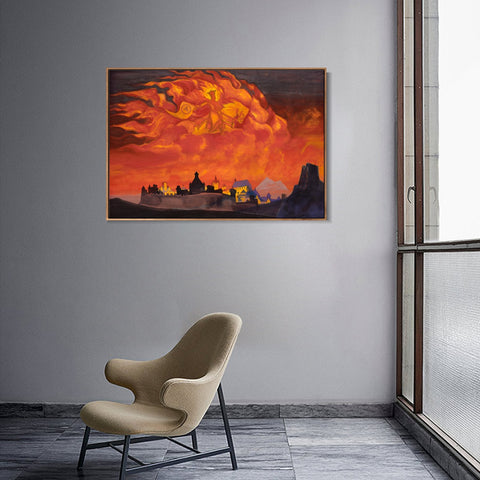 INVIN ART Framed Canvas Giclee Print Saint Sophia the Almighty Wisdom, 1932 by Nicholas Roerich Wall Art Living Room Home Office Decorations