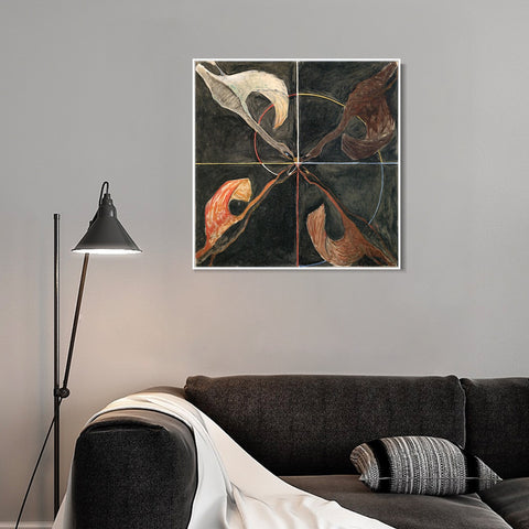 INVIN ART Framed Canvas Giclee Print Series#05 by Hilma Af Klint Wall Art Living Room Home Office Decorations