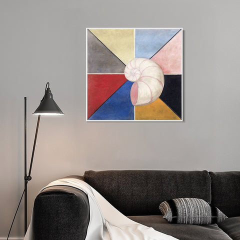 INVIN ART Framed Canvas Giclee Print Series#017 by Hilma Af Klint Wall Art Living Room Home Office Decorations
