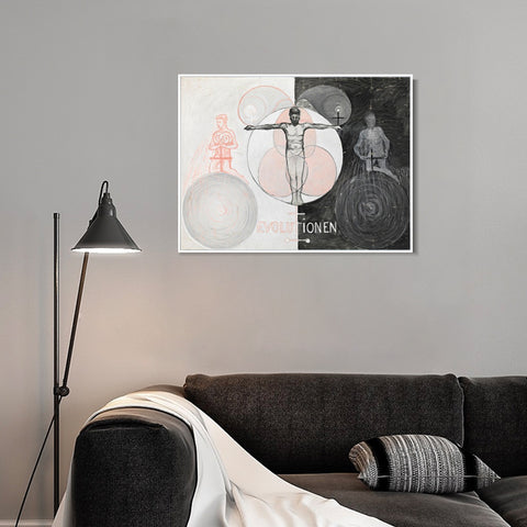 INVIN ART Framed Canvas Giclee Print Series#020 by Hilma Af Klint Wall Art Living Room Home Office Decorations
