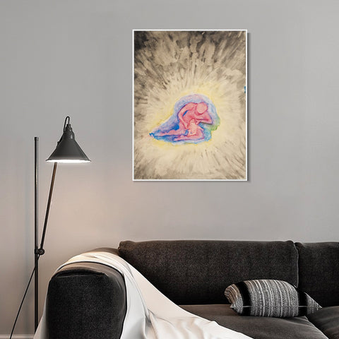 INVIN ART Framed Canvas Giclee Print BARNET OCH MODERN by Hilma Af Klint Wall Art Living Room Home Office Decorations