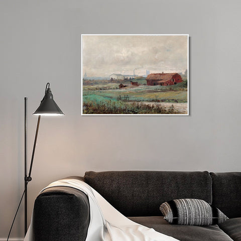 INVIN ART Framed Canvas Giclee Print MOTIV FRAN STOCKHOLMS UTKANT by Hilma Af Klint Wall Art Living Room Home Office Decorations