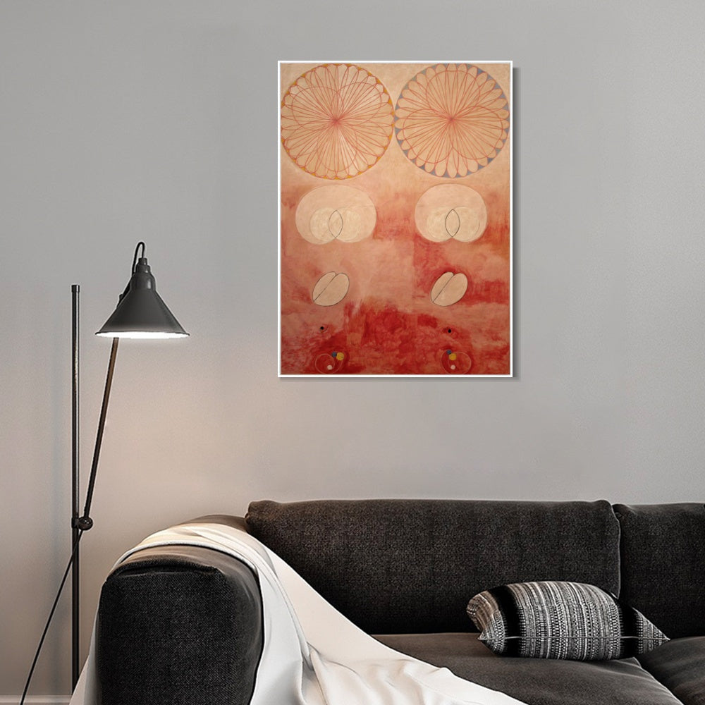 INVIN ART Framed Canvas Giclee Print Group IV,The Ten Largest,No.9,Old Age by Hilma Af Klint Wall Art Living Room Home Office Decorations