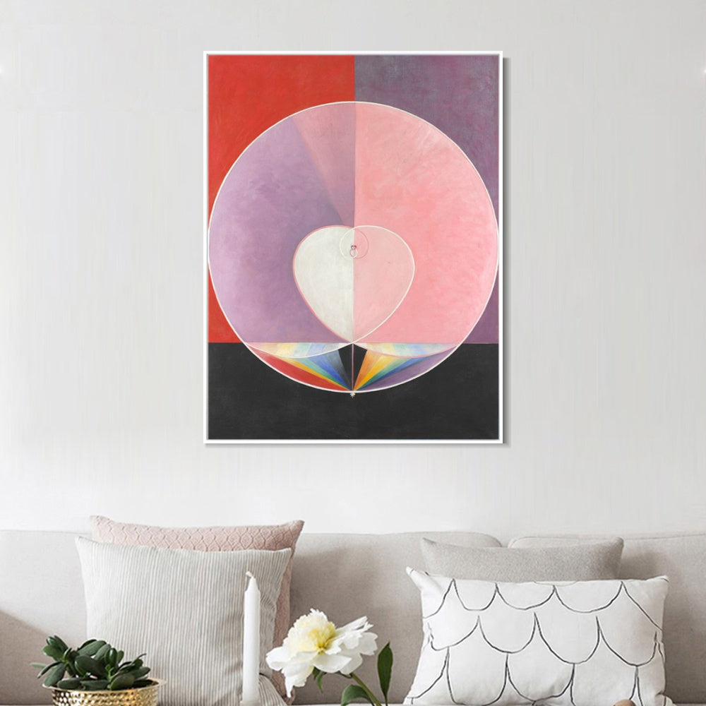 INVIN ART Framed Canvas Doves No.2,1915 by Hilma Af Klint Wall Art Living Room Home Office Decorations
