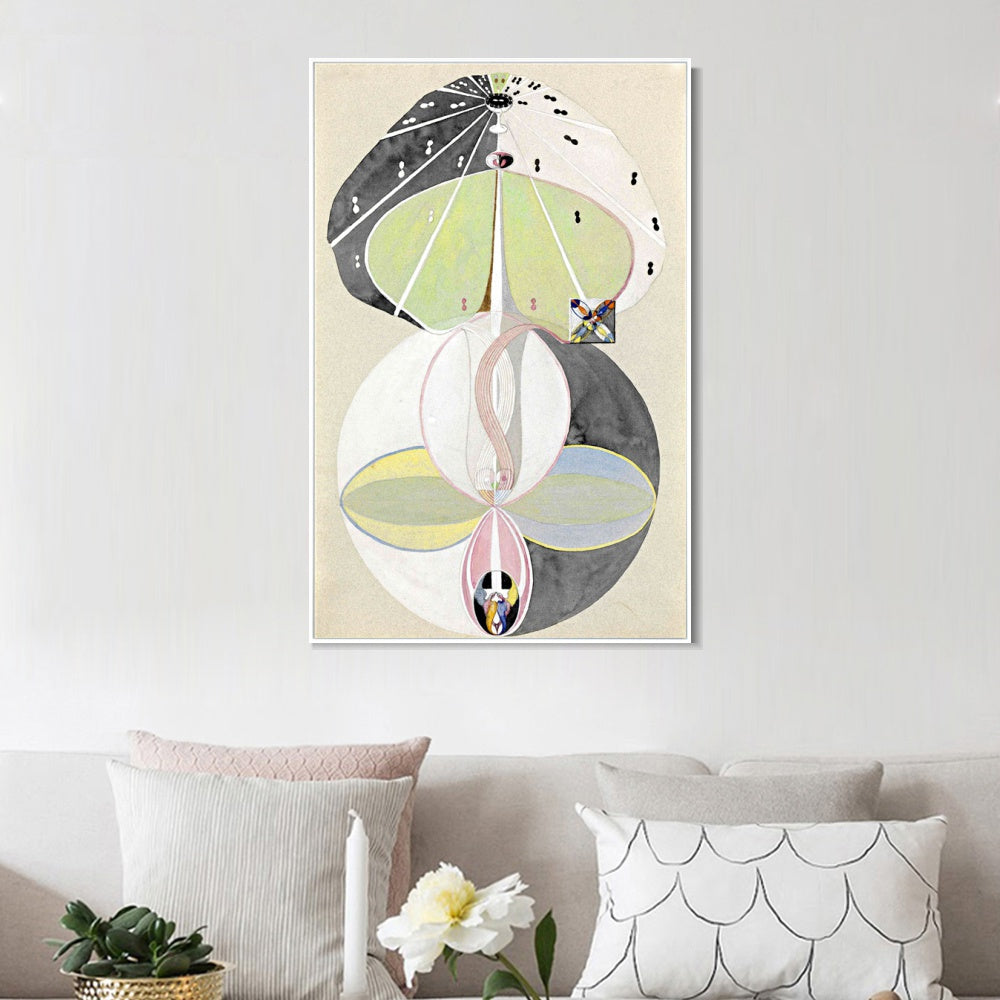 INVIN ART Framed Canvas Tree of Knowledge Series w no.5,1913 by Hilma Af Klint Wall Art Living Room Home Office Decorations