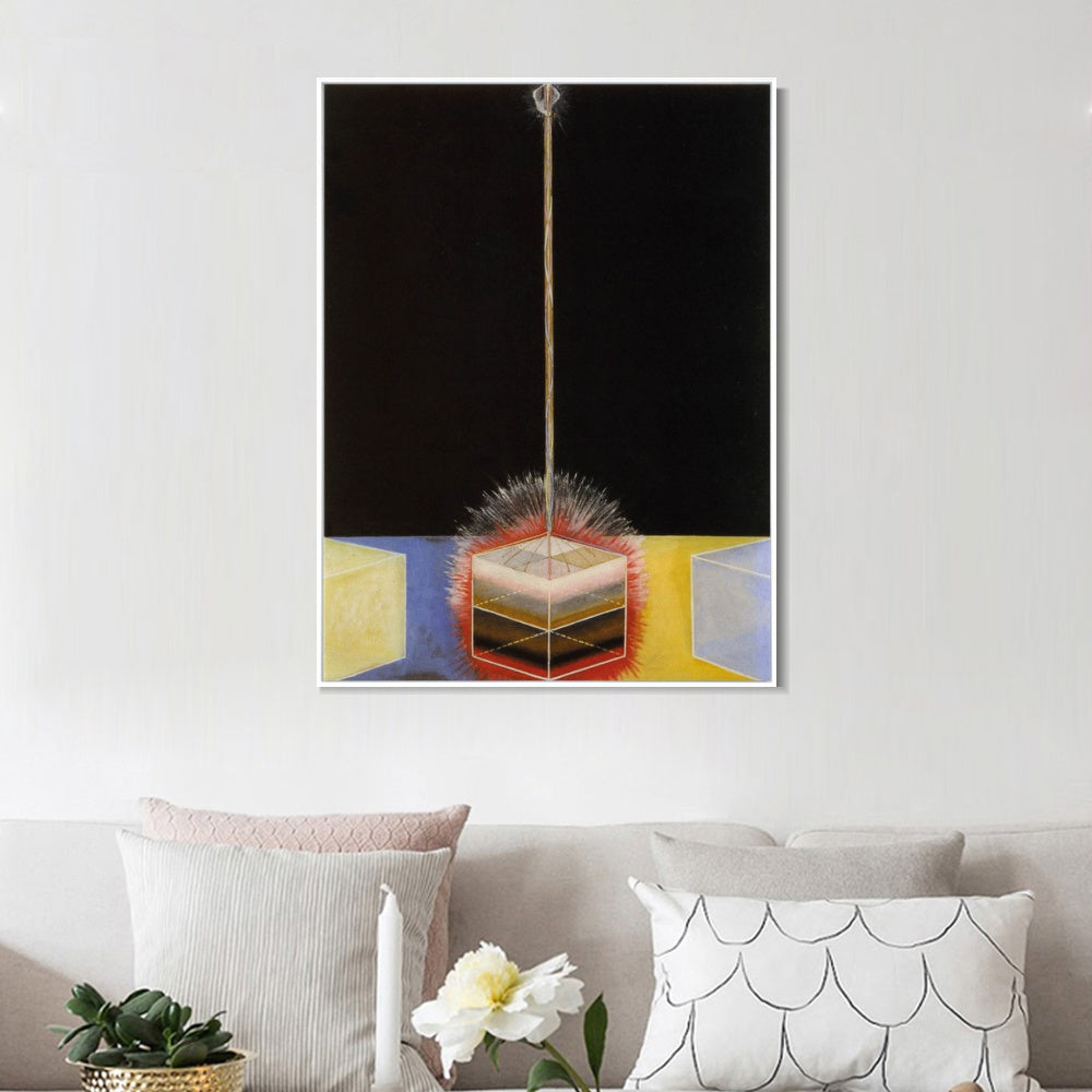 INVIN ART Framed Canvas Group-ix No.3 the Dove, 1915 by Hilma Af Klint Wall Art Living Room Home Office Decorations