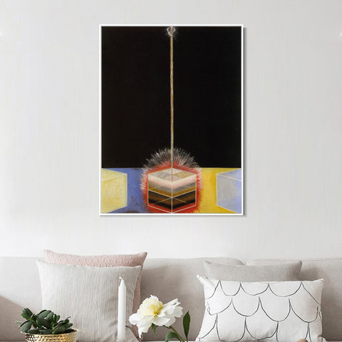 INVIN ART Framed Canvas Group-ix No.3 the Dove, 1915 by Hilma Af Klint Wall Art Living Room Home Office Decorations