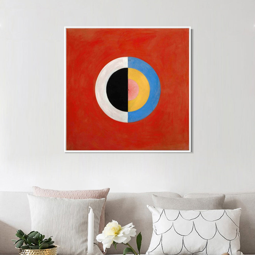 INVIN ART Framed Canvas Group Ix Suw No 17 The Swan No.17 1915 by Hilma Af Klint Wall Art Living Room Home Office Decorations