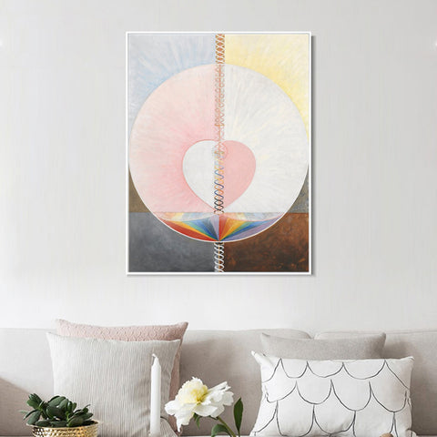 INVIN ART Framed Canvas Group IX/UW, No. 25, The Dove, No. 1, 1915 by Hilma Af Klint Wall Art Living Room Home Office Decorations
