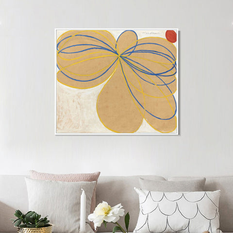 INVIN ART Framed Canvas the seven-pointed star no.1,1908 by Hilma Af Klint Wall Art Living Room Home Office Decorations