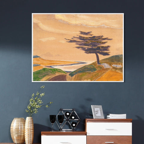 INVIN ART Framed Canvas Giclee Print Coast Ledenets 1919 by Nicholas Roerich Wall Art Living Room Home Office Decorations