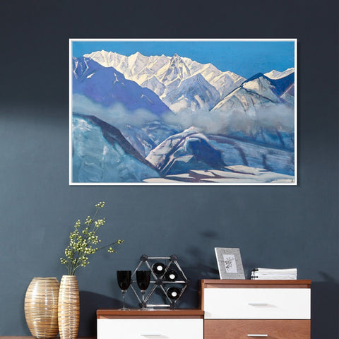 INVIN ART Framed Canvas Giclee Print Devita 1932 by Nicholas Roerich Wall Art Living Room Home Office Decorations