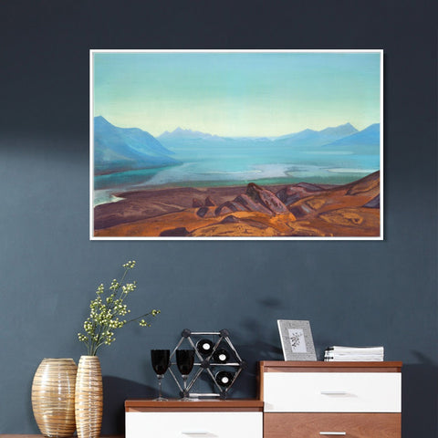 INVIN ART Framed Canvas Giclee Print Dogra yumtso 1932 by Nicholas Roerich Wall Art Living Room Home Office Decorations