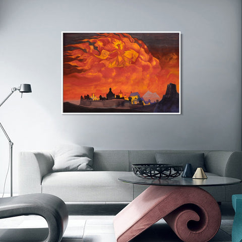 INVIN ART Framed Canvas Giclee Print Saint Sophia the Almighty Wisdom, 1932 by Nicholas Roerich Wall Art Living Room Home Office Decorations