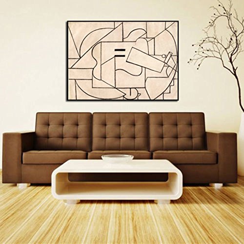 The Guitar,1912 by Pablo Picasso Framed Stretch Canvas Wall Art