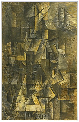 INVIN ART Framed Canvas Giclee Print Art-Ma Jolie,1912 by Pablo Picasso Wall Art