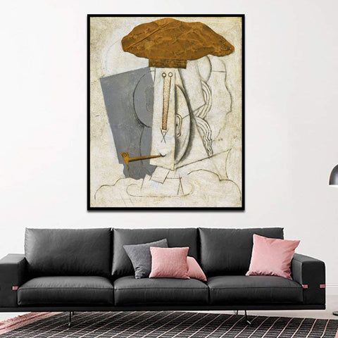 Framed Canvas-Student With A Pipe,1914 by Pablo Picasso Wall Art