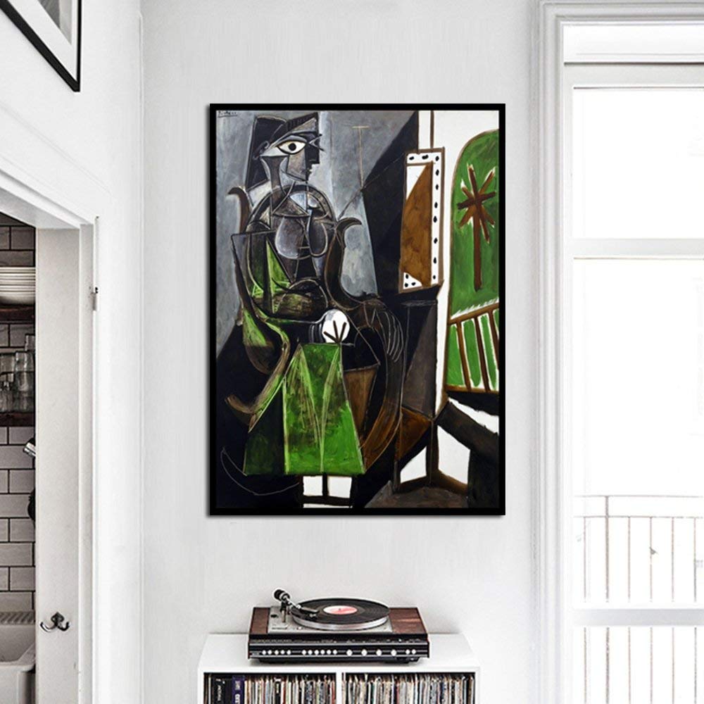 Framed Canvas-Woman By A Window,1952 by Pablo Picasso Wall Art