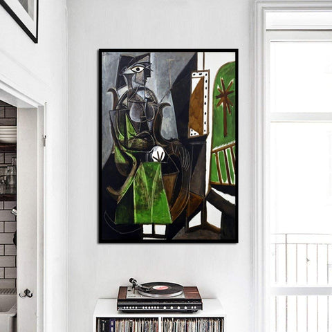 Framed Canvas-Woman By A Window,1952 by Pablo Picasso Wall Art