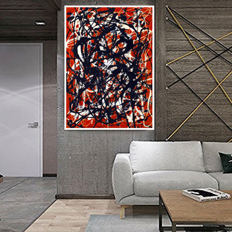 INVIN ART Framed Canvas Giclee Print Art Free Form by Jackson Pollock Abstract Wall Art