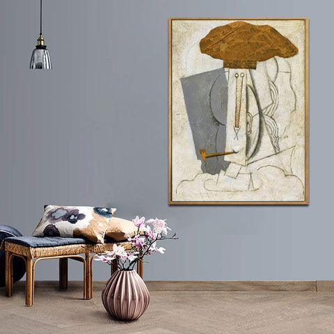 Framed Canvas-Student With A Pipe,1914 by Pablo Picasso Wall Art
