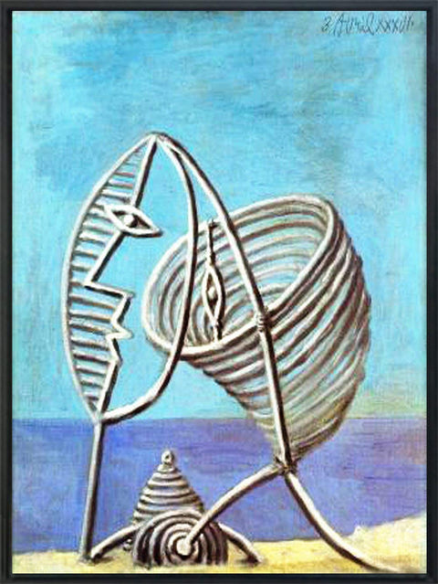 Framed Canvas-Abstract Painting Portrait of Young Girl by Pablo Picasso