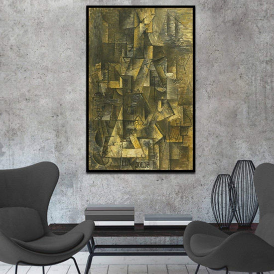 Framed Canvas-Ma Jolie,1912 by Pablo Picasso Wall Art
