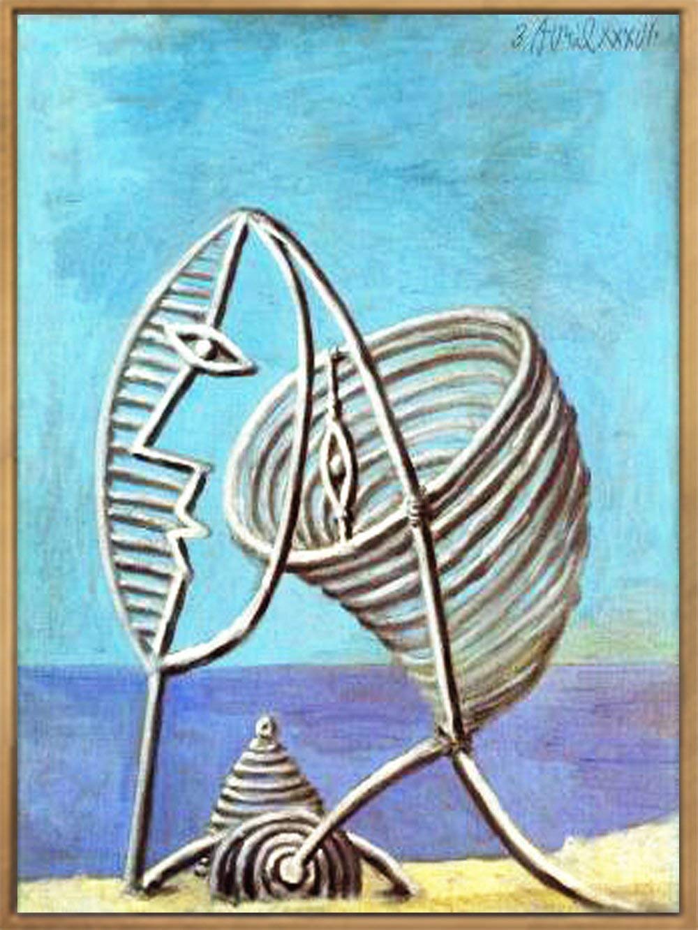 Framed Canvas-Abstract Painting Portrait of Young Girl by Pablo Picasso
